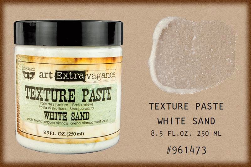 WHITE SAND Texture Paste by Finnabair (Art Extravagance) 8.5oz (250ml) - Rustic Farmhouse Charm