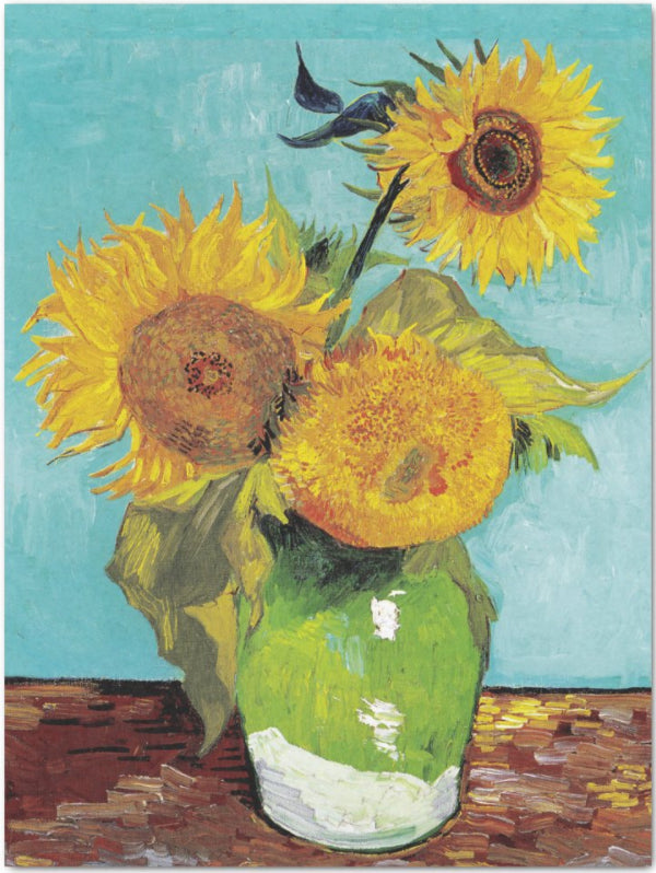 Decoupage Tissue Paper - Three Sunflowers Painting by Van Gogh (Small) (38.1cm x 50.8cm) - Rustic Farmhouse Charm