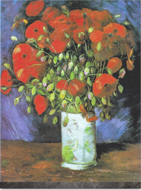 Decoupage Tissue Paper - Vase with Poppies Painting by Van Gogh (Small) (38.1cm x 50.8cm) - Rustic Farmhouse Charm