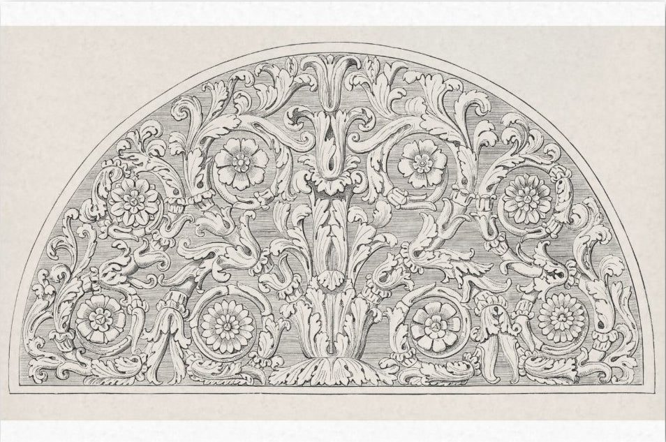 Decoupage Tissue Paper - Antique Carved Illustration (25.4cm x 38.1cm) - Rustic Farmhouse Charm