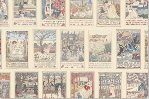 Decoupage Tissue Paper - Nursery Rhymes Illustrations (50.8cm x 76.2cm) - Rustic Farmhouse Charm