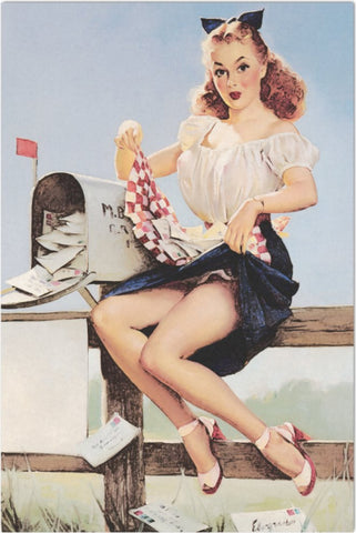 Decoupage Tissue Paper - Vintage Pin-Up Lady (50.8cm x 76.2cm) - Rustic Farmhouse Charm
