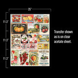 Redesign Transfer - VINTAGE SEED (81.28cm x 60.96cm) - Rustic Farmhouse Charm