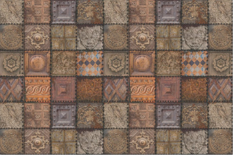 Decoupage Tissue Paper - Medieval Tiles Pattern (50.8cm x 76.2cm) - Rustic Farmhouse Charm