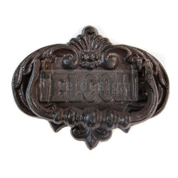 Redesign Cast Iron Door Knocker - WELCOME TO OUR HOME 16.8cm x 13.2cm - Rustic Farmhouse Charm