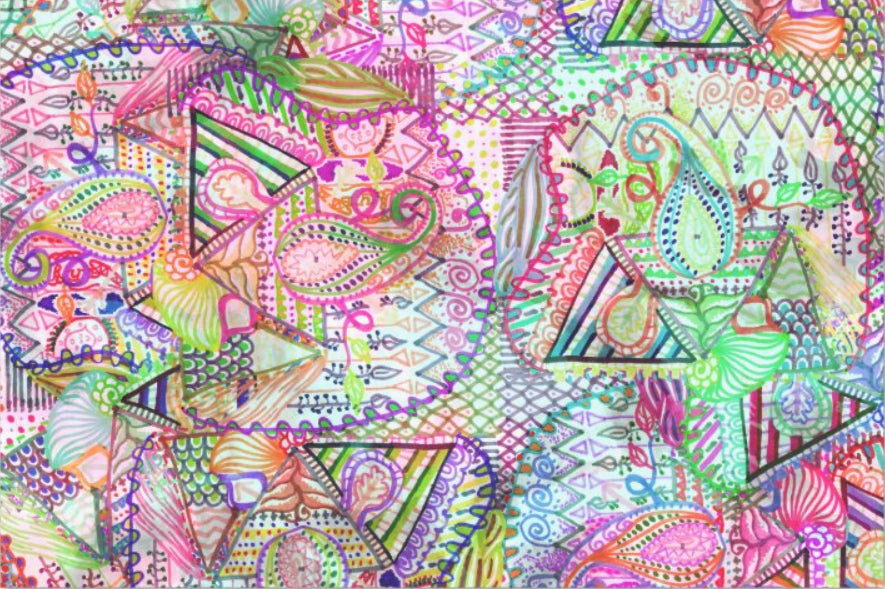 Decoupage Tissue Paper - Whimsical Colourful Paisley (50.8cm x 76.2cm) - Rustic Farmhouse Charm