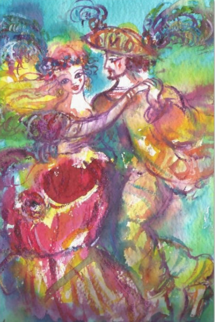 Decoupage Tissue Paper - Whimsical Romeo & Juliet Dancing (50.8cm x 76.2cm) - Rustic Farmhouse Charm