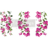 NEW! WILD FLOWERS Redesign Transfer (3 sheets, each 15.24cm x 30.48cm) - Rustic Farmhouse Charm