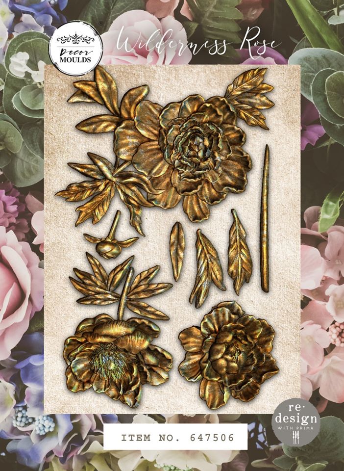 WILDERNESS ROSE Redesign Mould - Rustic Farmhouse Charm
