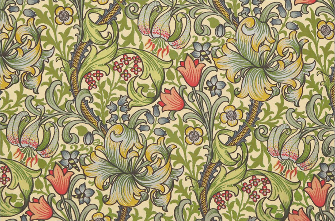 Decoupage Tissue Paper - 'Golden Lily' by William Morris (50.8cm x 76.2cm) - Rustic Farmhouse Charm