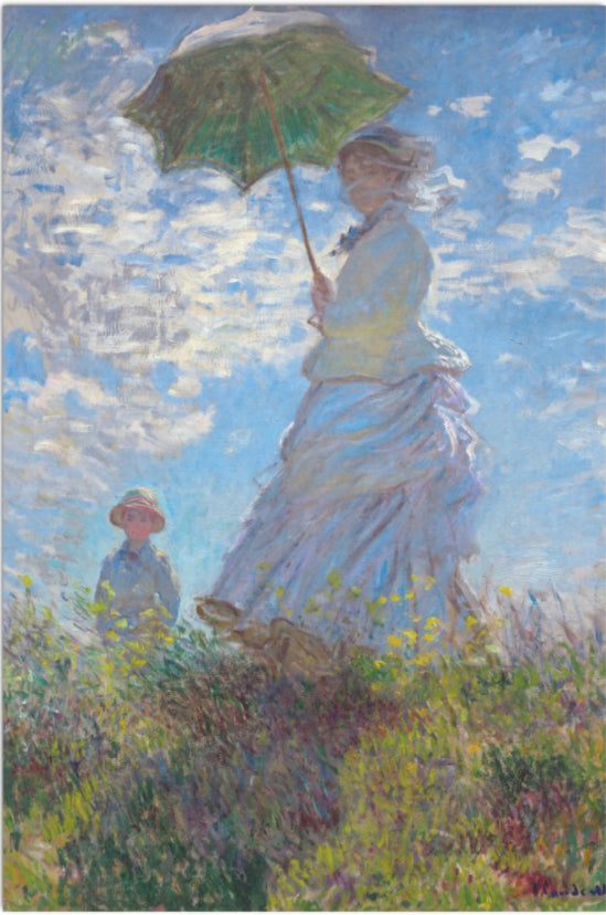 Decoupage Tissue Paper - Monet Painting 'Woman with a Parasol' (50.8cm x 76.2cm) - Rustic Farmhouse Charm