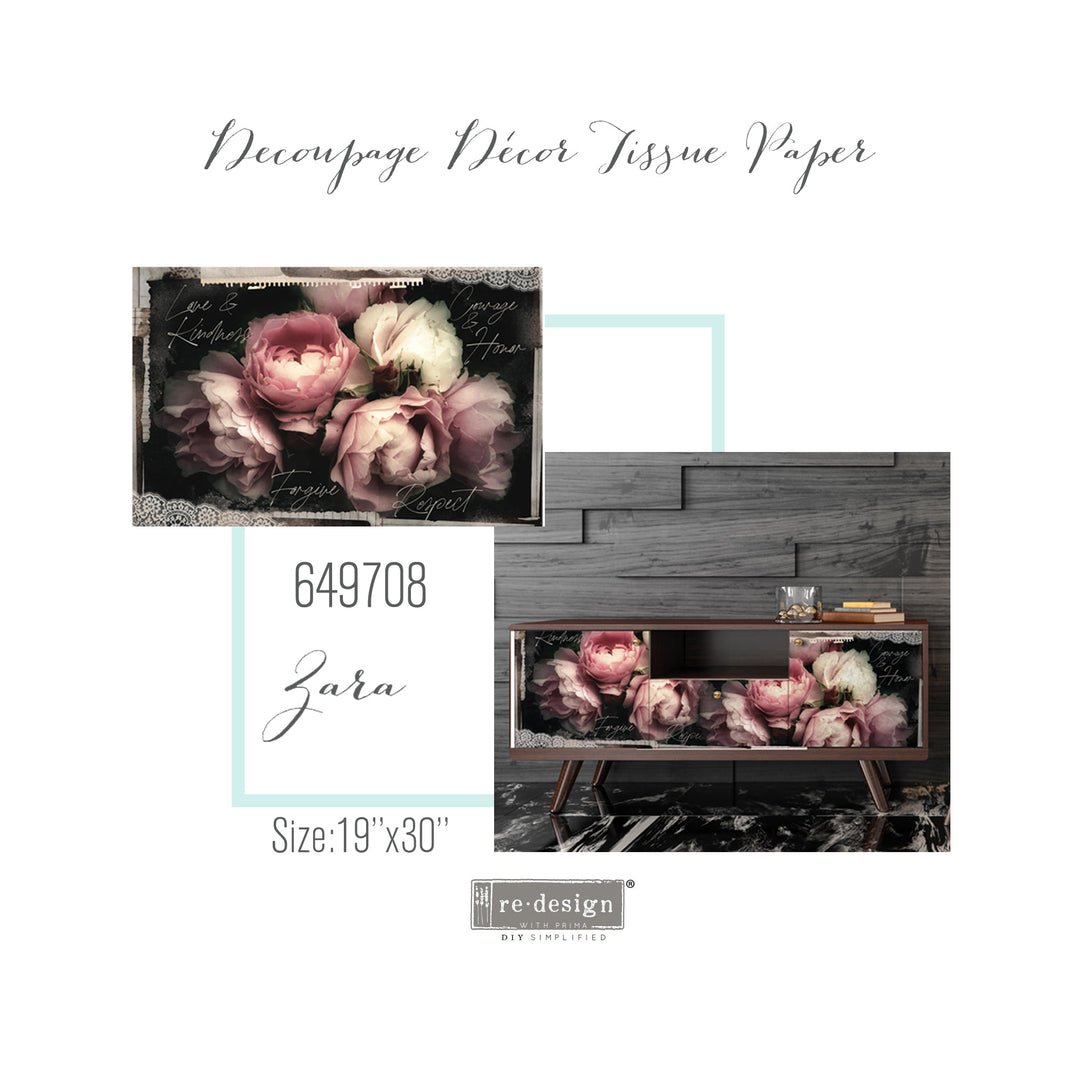 ZARA Redesign Decoupage Paper (76.2cm x 48.26cm) - Rustic Farmhouse Charm